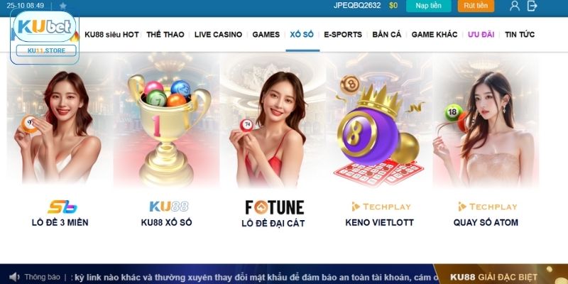Ku11 Store Cá cược xổ số Kubet11 với đa dạng các loại hình